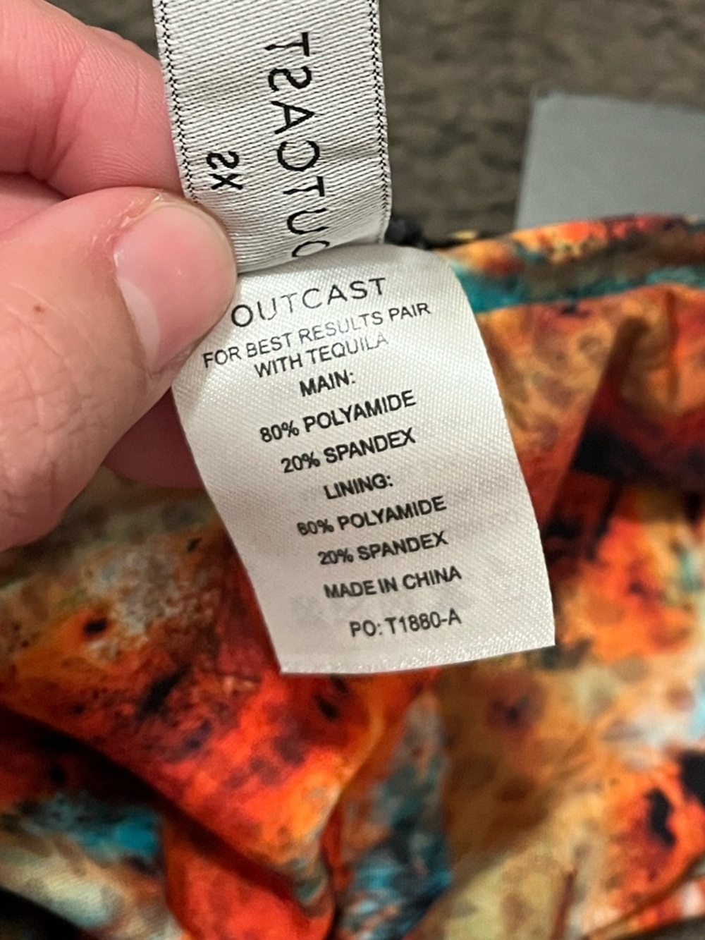 Cutout One-Piece Swimsuit in Abstract Orange Print - Picture 9 of 11
